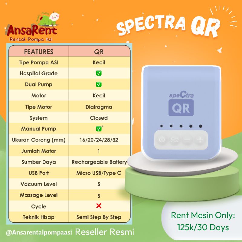 Sewa Spectra QR Rental Spectra QR 14 hari