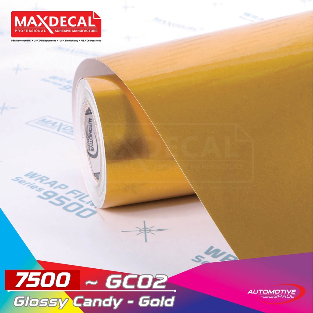 MAXDECAL 7500 - GC02 Gold Glossy Candy Metallic [ROLL]