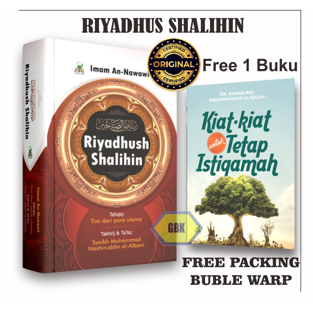 Riyadhus Shalihin ORI - Penerbit Darul Haq (Free 1 Buku kiat-kiat istiqomah)