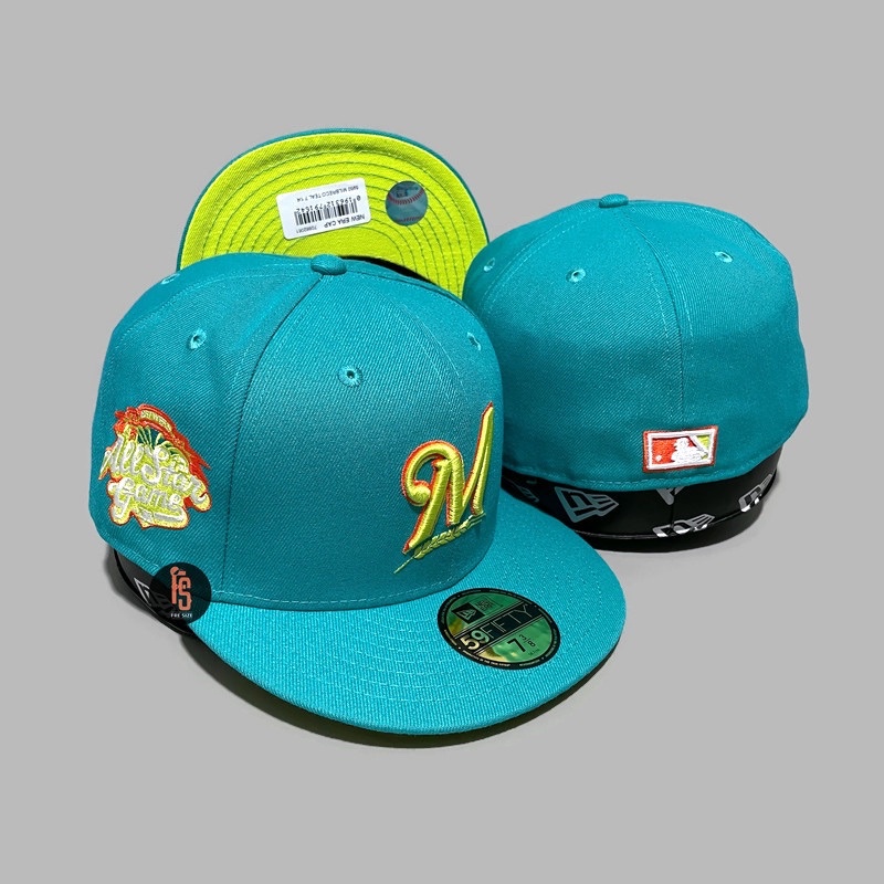 TOPI NEW ERA ORIGINAL 5950 ASG 2002 MILAWUKEE BREWERS TOSCA UV NEON LIME