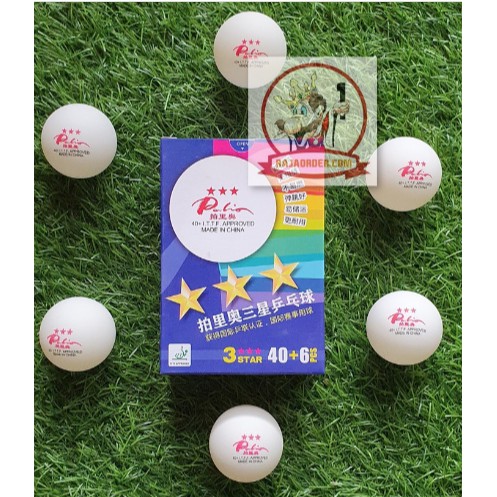 Bola Tenis Meja Pingpong Palio 3 Star 40+ Tanpa Sambungan