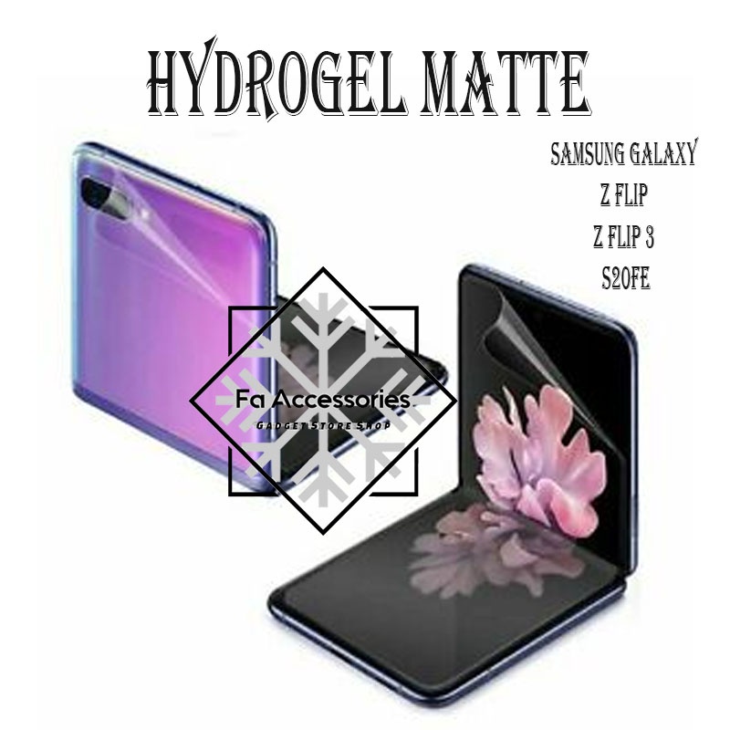 FA ANTI GORES JELLY HYDROGEL MATTE SAMSUNG GALAXY Z FLIP 3 4 S20 S20FE FE SCREEN PROTECTOR SHOCK