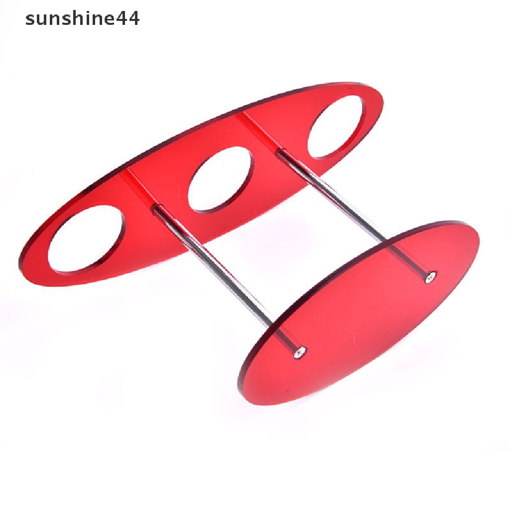 Sunshine Holder Es Krim Cone 3 Lubang Bahan Akrilik Transparan Dapat Dilepas / Digunakan Kembali