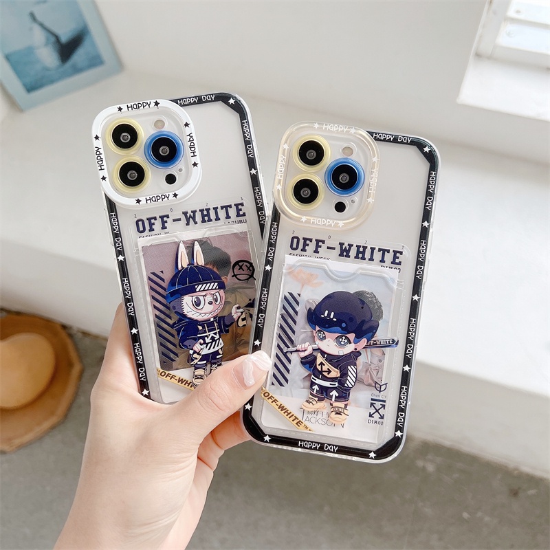 Soft Case Pelindung Lensa Transparan Motif Kartun Graffiti Untuk iPhone 12 13 Pro MAX 11 X XR XS MAX 7 8 Plus