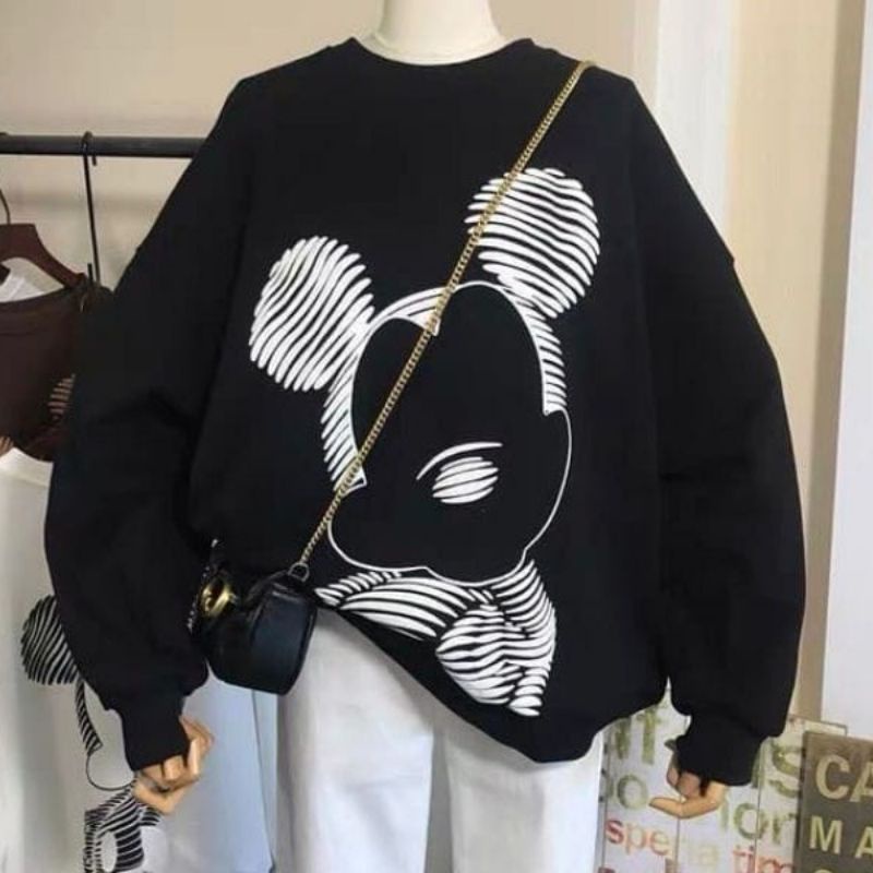 MDS || SWEATER / SWITER / SWEATER BASIC OVERSIZE KOREAN STYLE / CREWNECK WANITA OVERSIZE / HOODIE OVERSIZE CLARA DADDARIO SWEATER HODIE OVERSIZE TANGAN BALON HANIN SWEATER