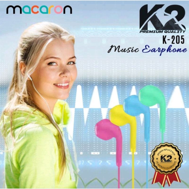 Headset Super Bass Macaron K-205