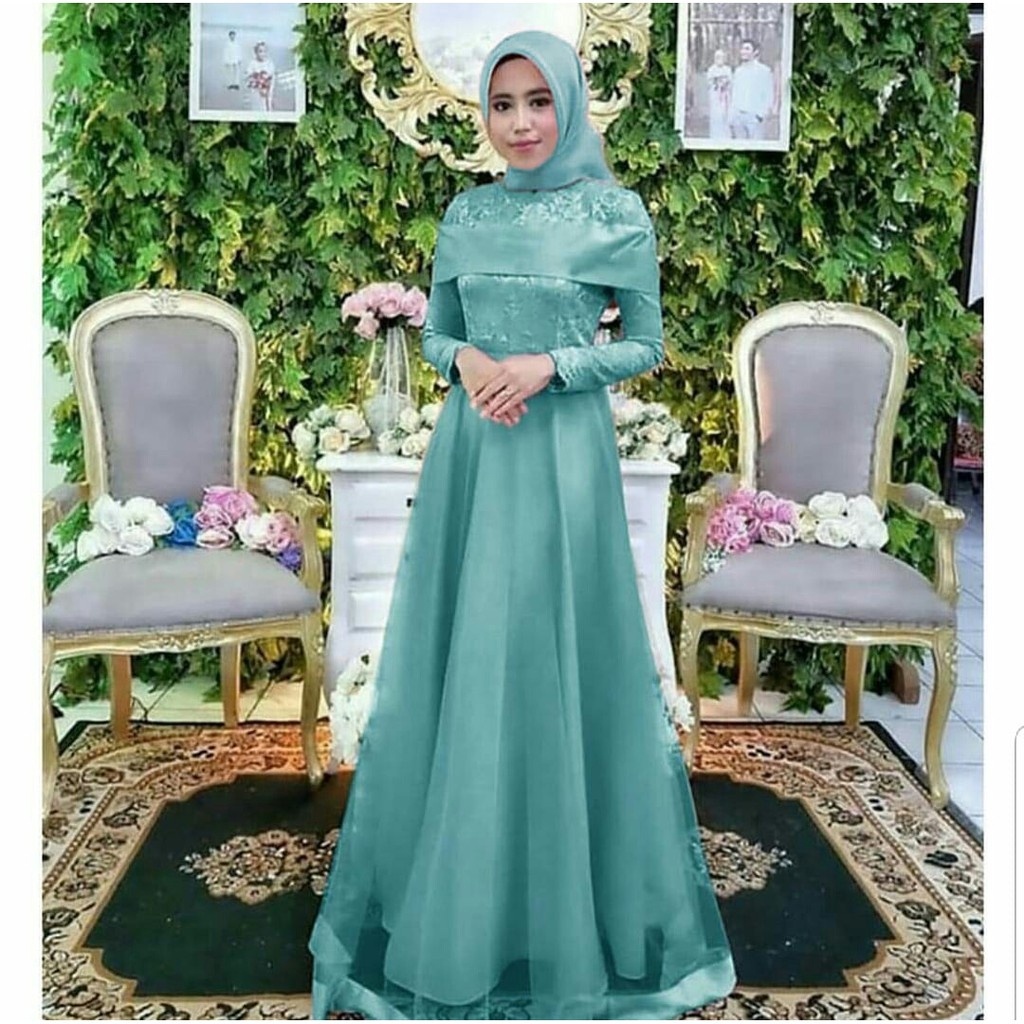 (FlashSale) Maxi Serela (6 warma) Satin Velvet + Brukat Prancis Real Picture !!!