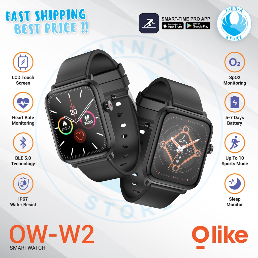 Olike OW-W2 Smartwatch With Blood Pressure Monitor - Garansi Resmi