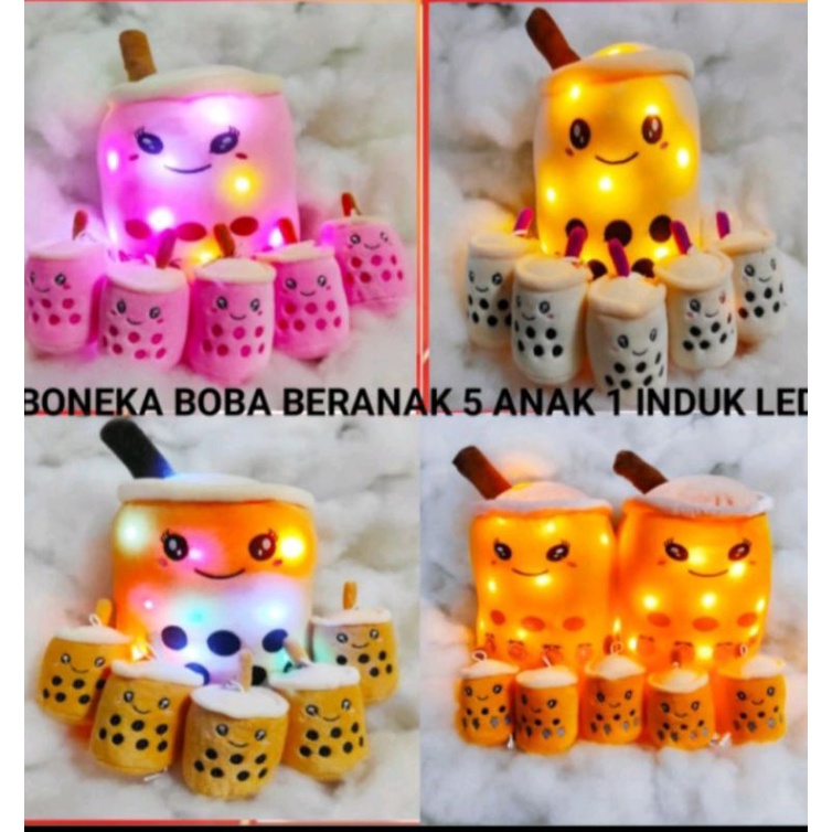 Boba beranak 5 LED,Boba beranak 30cm,boneka Boba,mainan anak boneka anak,Boba led