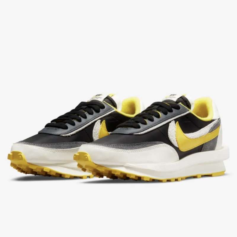 NIKE LD WAFFLE X SACAI X UNDERCOVER BLACK BRIGHT CITRON