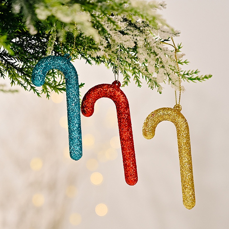 6Pcs Fancy Christmas Candy Lollipop Cane For Xmas Tree Decorations / New year Hanging ornaments For Home