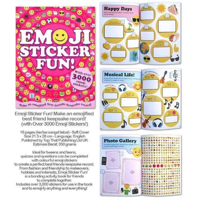 

Emoji Sticker Fun! - Make an emojified best friend keepsake record! (with Over 3000 Emoji Stickers!)
