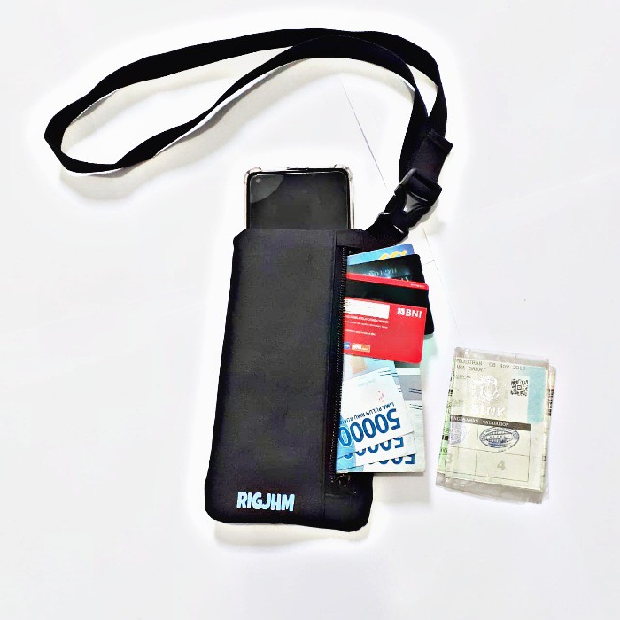 New Hanging Pouch Wallet Tas HP Card Bag Dompet Pria Wanita Tas Mini Gantung Leher / sako Wallet