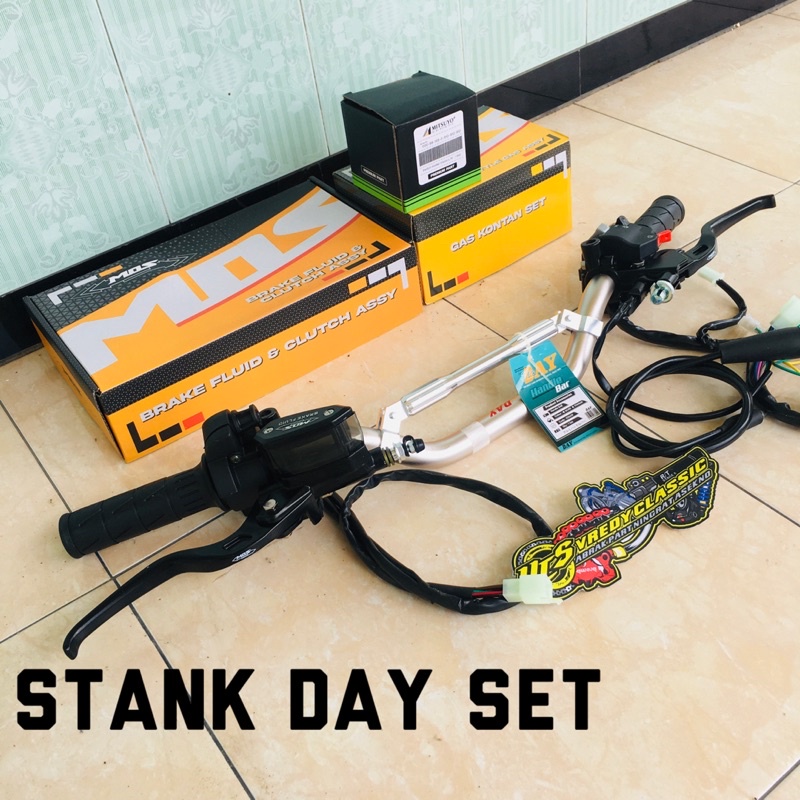 STANG DAY SET  sudah set master rem holder kiri gas spontan