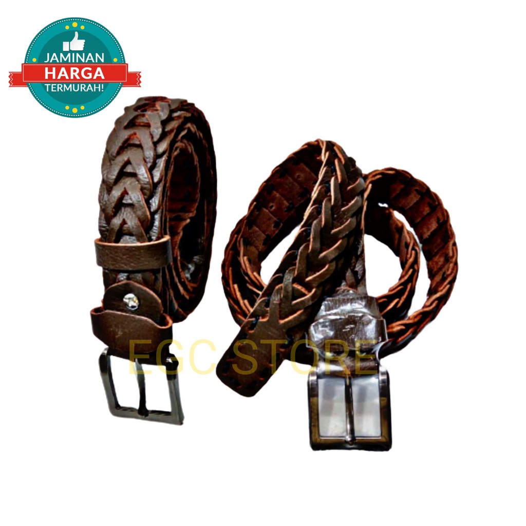 IKAT PINGGANG WANITA KULIT MODEL KEPANG / WOMEN LEATHER BELT - JARUM-3,5CM+KULIT-KEPANG