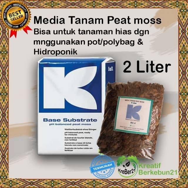 Media tanam Peatmoss SPHAGNUM BS 4 untuk 2 Liter - peat moss Petmos pupuk nutrisi hidroponik BKK07