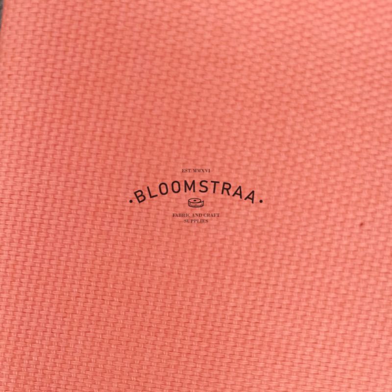 Bahan Kanvas Polos Peach Canvas Fabric Warna Salem Kain Kanvas Meteran