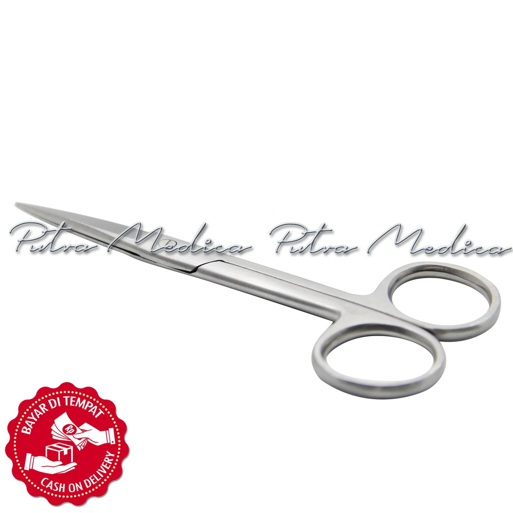 Gunting Iris 11cm / Instrument Instrumen Bedah Operasi / Surgical Scissor Stainless Steel