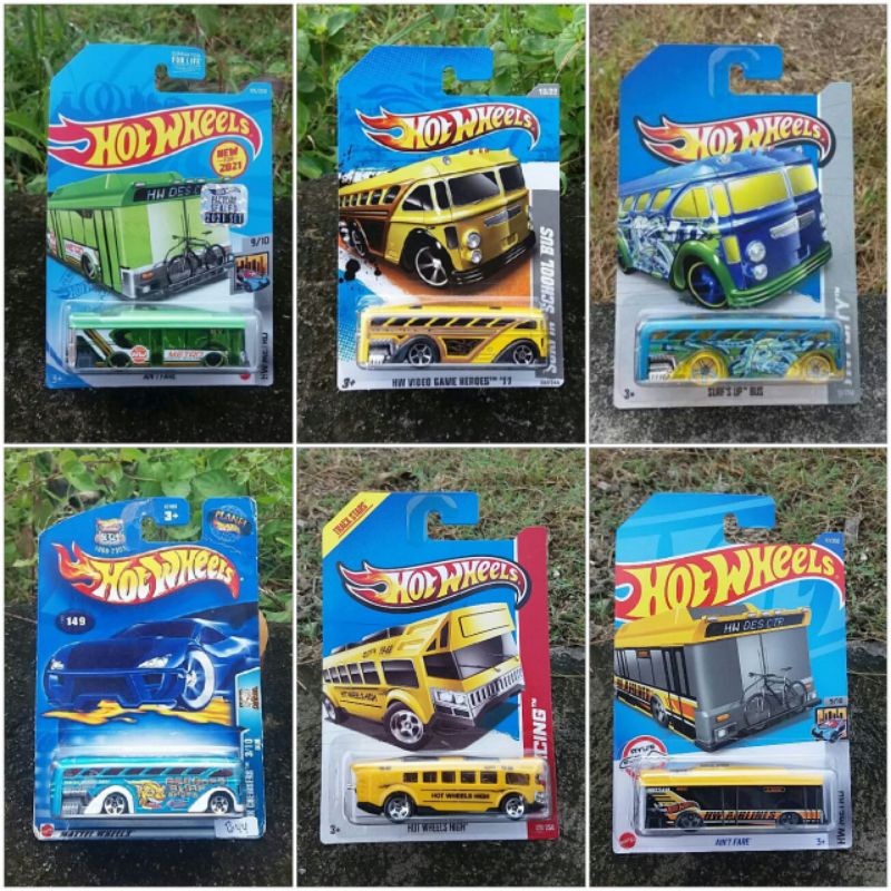 Hot wheels model bus bis surfin school bus aint fare