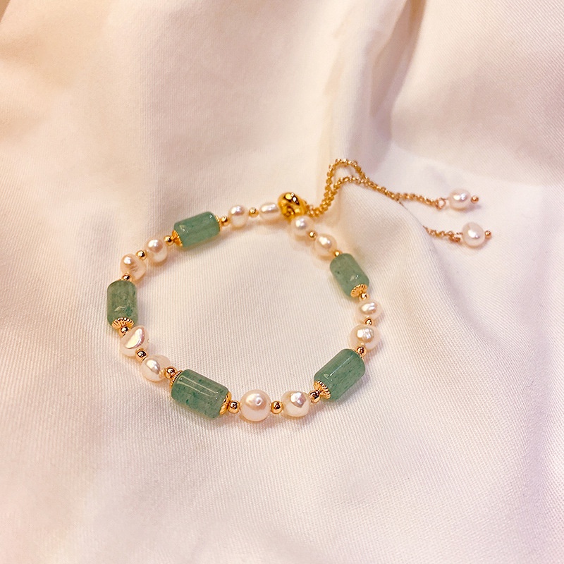 Gelang Mutiara Chalcedony Gaya Retro Untuk Wanita