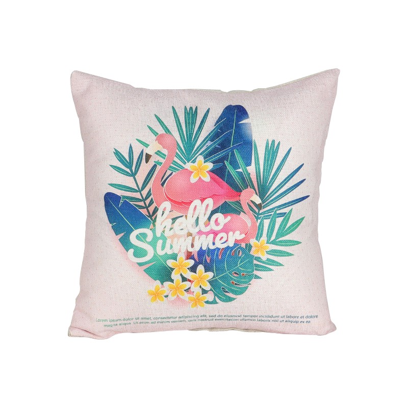 

Ecentio Sarung bantal pola Flamingo 45*45cm sofa cushion dekorasi