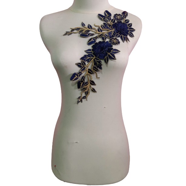 RENDA BORDIR / BORDIR TEMPEL / APLIKASI BORDIR BUNGA AKAR