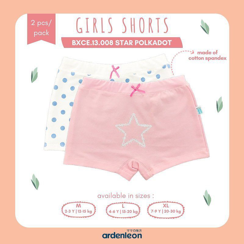 Ardenleon Arden&amp;Leon (2pcs) Celana Dalam Anak Perempuan Unicorn Rainbow / Star polkadot