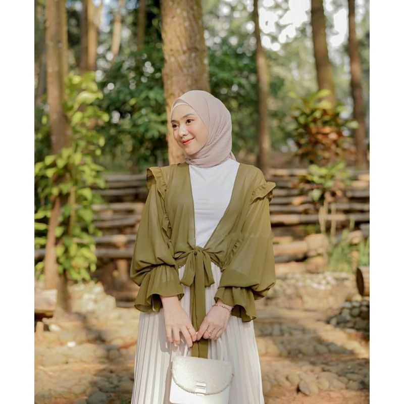 KANDITA OUTER LENGAN BALON TERBARU // CARDIGAN WANITA KEKINIAN