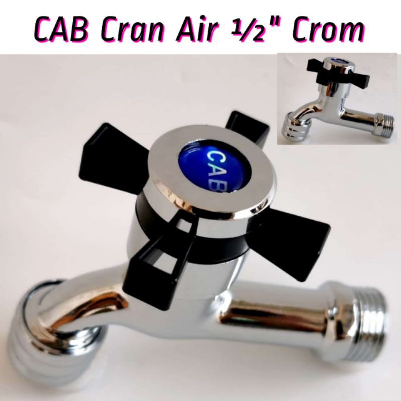 CAB Kran Keran Biasa / Taman Crome 1/2 inch