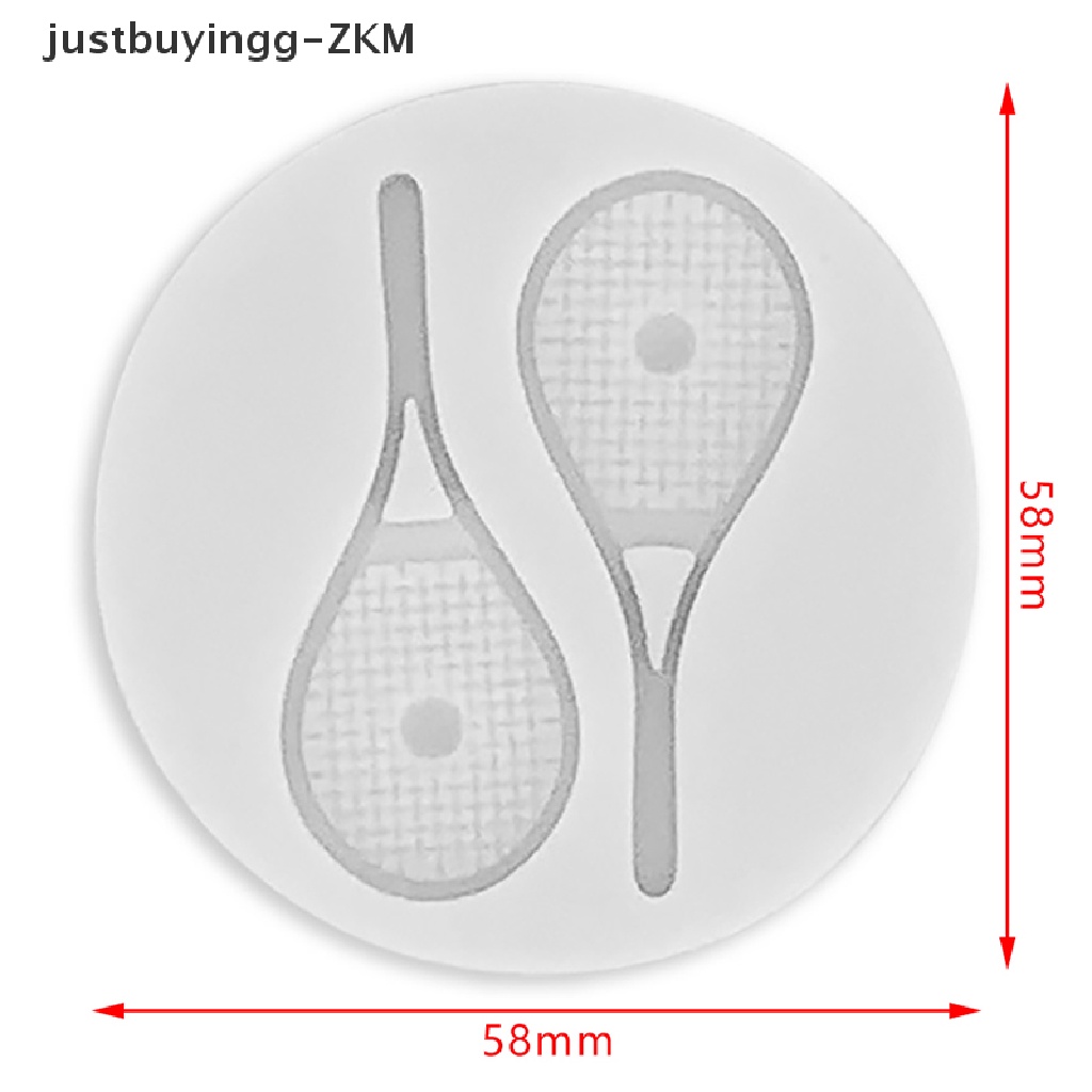 Cetakan Resin Bentuk Raket Tenis Bahan Silikon Untuk Dekorasi Kue