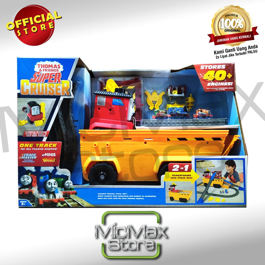 Thomas & Friends Super Cruiser 2-in-1 Large Vehicle and Track Set Include Thomas Percy