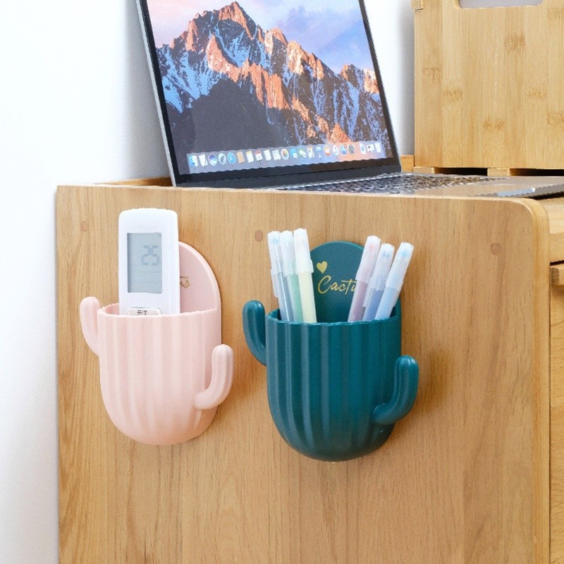 【GOGOMART】CACTUS Holder Rak Gantung Mini HP / Remote Organizer Storage Box - Kaktus