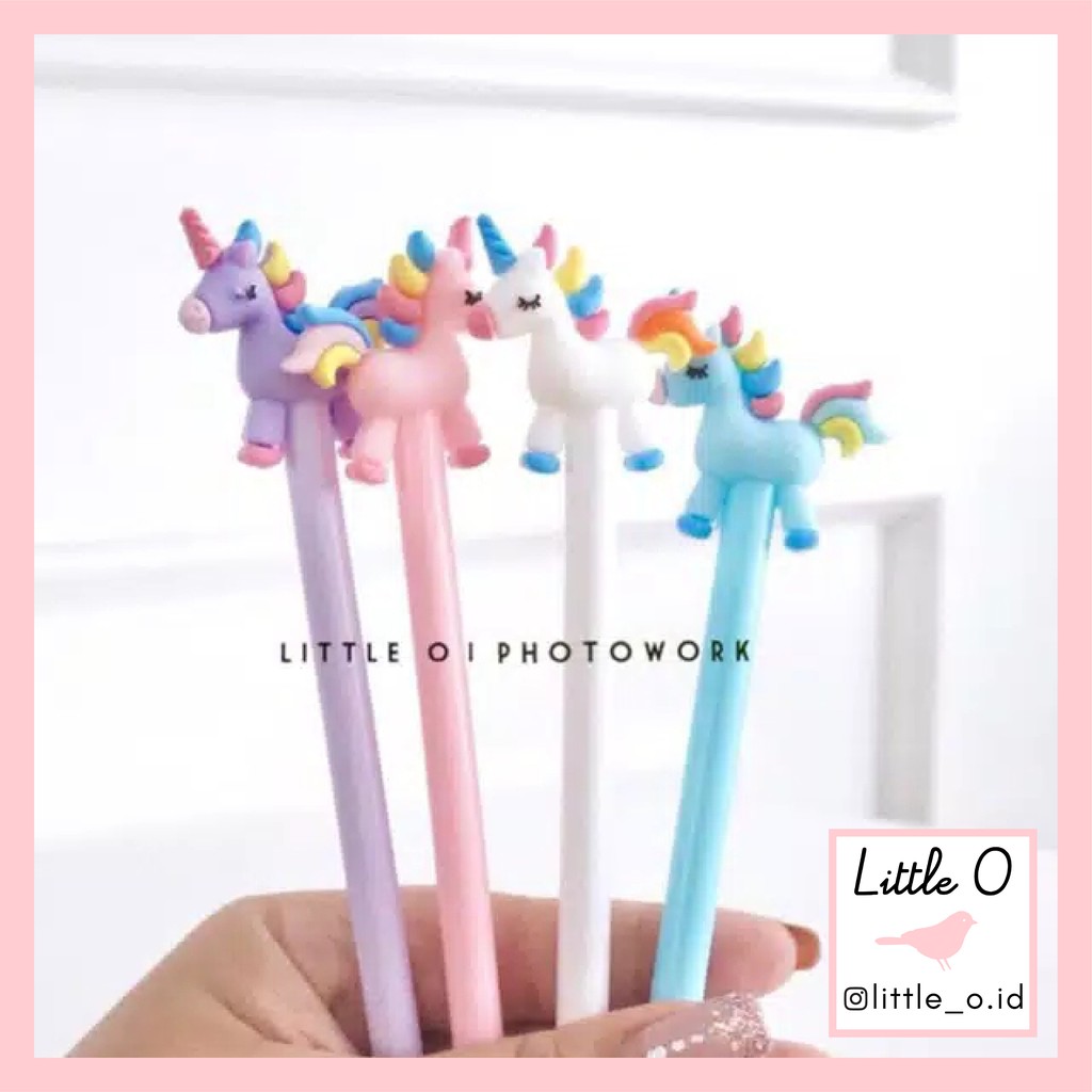 UNICORN RAINBOW TAIL PULPEN KARAKTER / PULPEN GEL / Pulpen unicorn/ pulpen grosir/ pulpen karakter