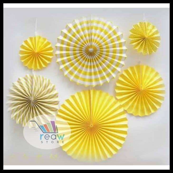 

Produk Terbaik Paperfan / Paper Fan Flower Kuning / Kertas Bunga Yellow Set 6 In 1