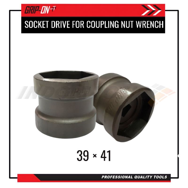 GRIP ON Double Socket Drive 39X41 For Coupling Nut Wrench Mata Sok Mur Kopling CVT 39 x 41 mm