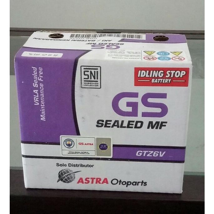 Aki kering GS Astra GTZ6V Honda Beat ISS Aki kering langgengb4 Murah