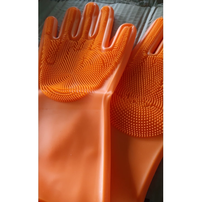 Sarung tangan karet latex / sarung tangan kerja cuci piring/ sarung tangan proyek BINTIK TELAPAK/SARUNG TANGAN SIKAT CUCI PIRING SILICONE MOTOR OVEN DAPUR MAGIC GLOVE