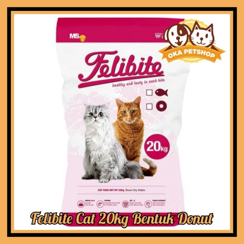 Felibite Cat Donut 20kg Freshpack / GO-JEK Makanan kucing felibite / Felibite donat