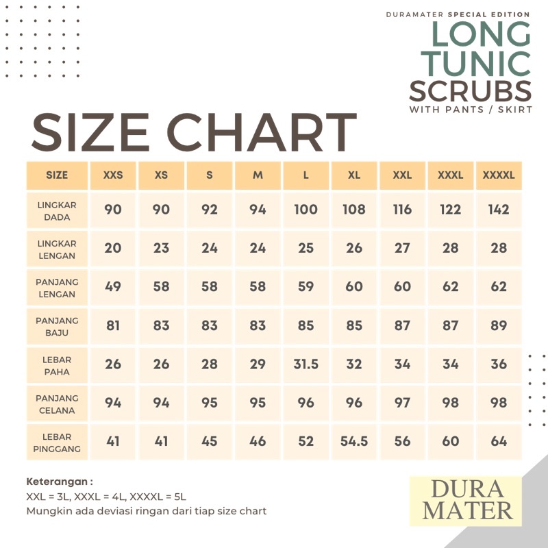 Long Tunic Scrubs Baju OKA Syari Muslimah Baju Jaga