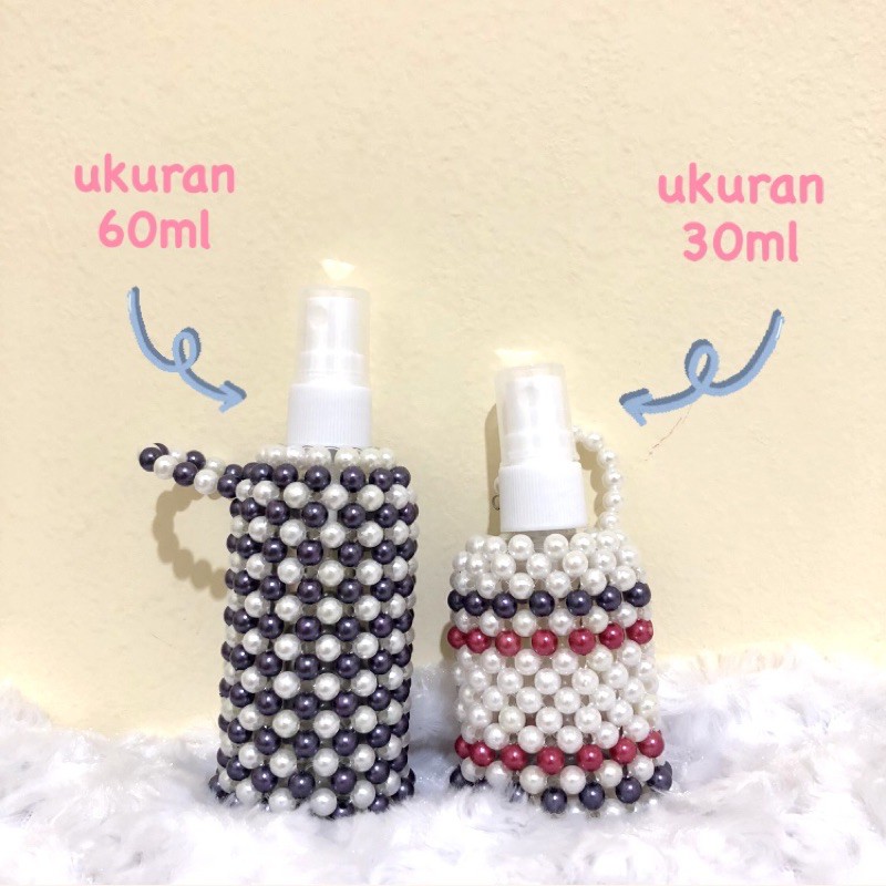 Hand sanitizer holder custom pilih warna  (include botol ) keychain bead  mote manik gantungan kado
