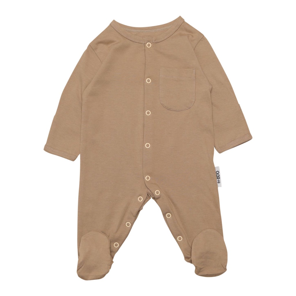 BDOSTORE | Gembira Collection | Everest Sleepsuit | Sleepsuit Anak Bayi | Bodysuit | Jumper Panjang | Newborn | 0 - 12 Bulan-Latte