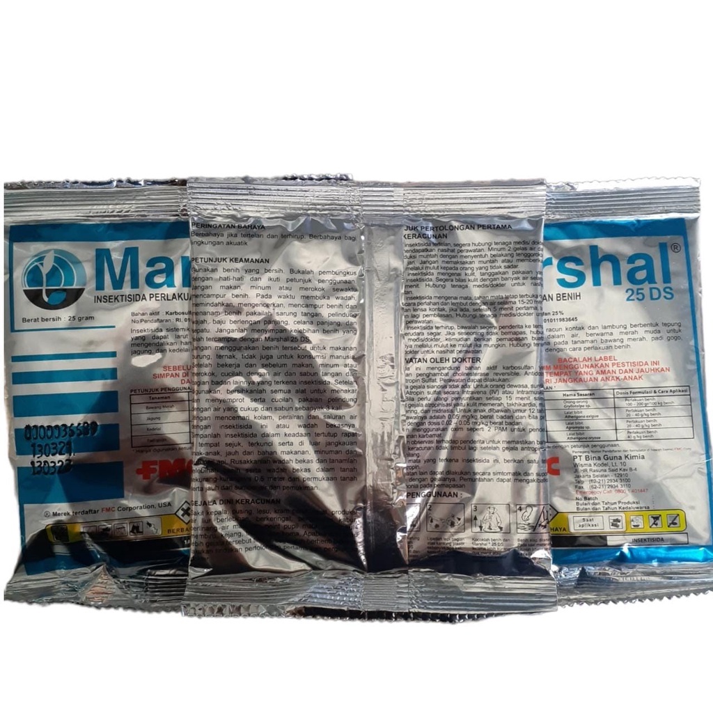 Marshal Insektisida Perlakuan Benih 25 DS 100gram Bahan Aktif Karbosulfan