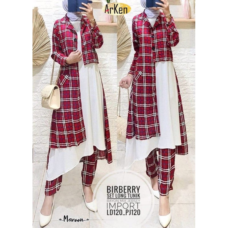 Burberry set long tunik