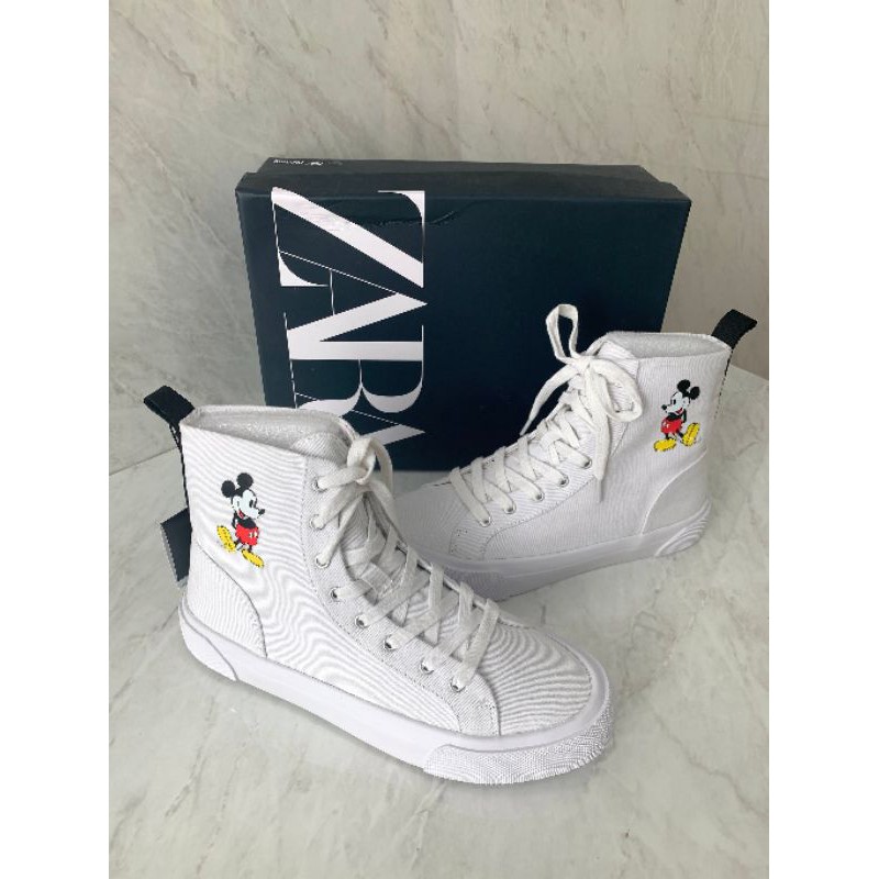 Zara Mickey Mouse High Top Sneakers