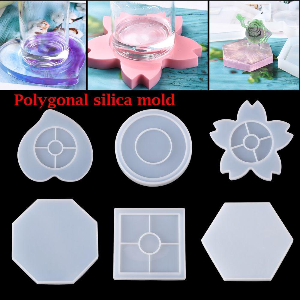 Suyo Cetakan Silikon Polygon Epoxy Craft Handmade Coaster