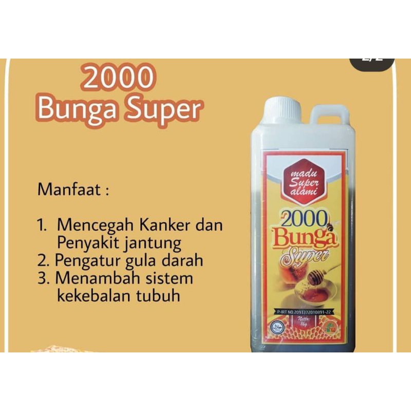 

Madu Murni 1kg 2000 Bunga Super (Asli 100%) Murni