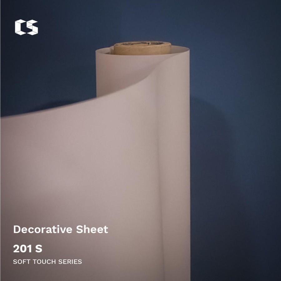 Decosheet Cream CS 201 S SOFT TOUCH Decosit Dekosit Furniture Pvc Taco Sheet