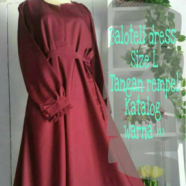 Gamis BALOTELLI SIZE L Zahra Azka ihsan gamis syari tanah abang jipon maxidress dress busana muslim