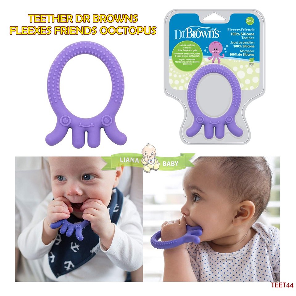 TEET44 TEETHER DR BROWNS FLEEXES FRIENDS OOCTOPUS / TEETHER OCTOPUS / GIGITAN BAYI