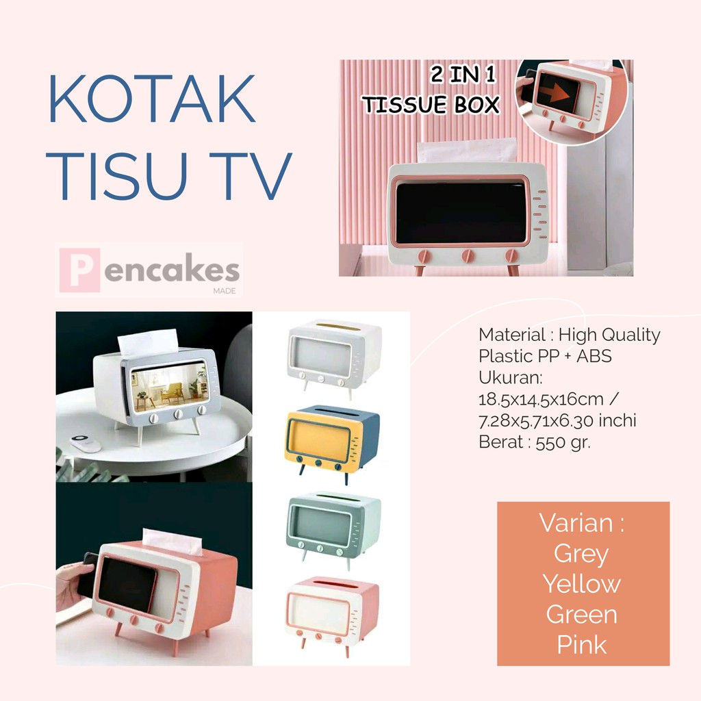 Kotak Tisu Box TV / Kotak Tisu Retro / Retro TV Tissue Box